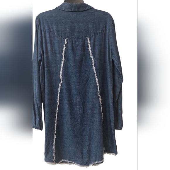 Chelsea & Violet Small Wale Corduroy Button-Up Long Sleeve Shirt Dress Size L - Picture 2 of 4